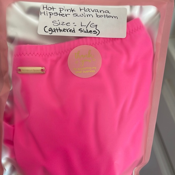 Victoria’s Secret pink Havana hipster swim bottom size large NWT